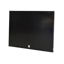 Photo 1 of 36 in. W x 26 in. H Steel Pegboard Set in Black for Ready-to-Assemble Steel Garage Storage System
