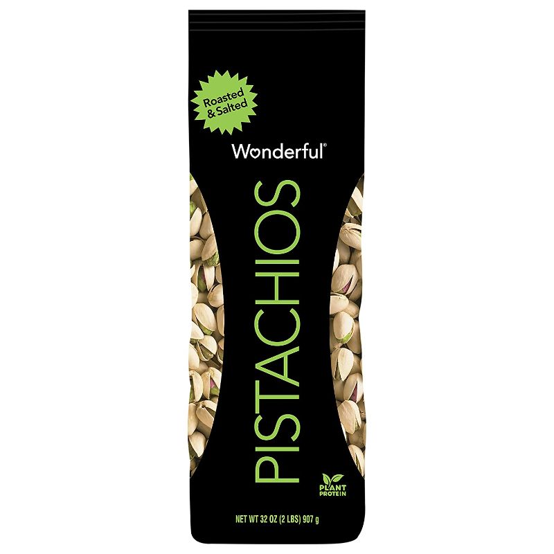 Photo 1 of ***EXP 01/14/23***2 Pack*** Wonderful Pistachios, Roasted and Salted Nuts, 32 Ounce