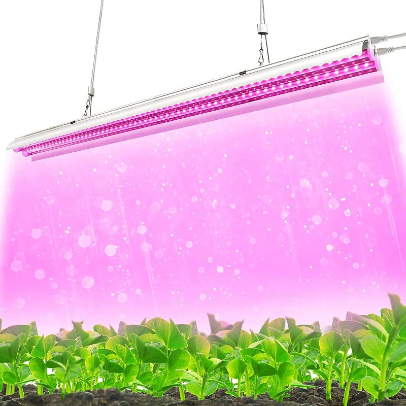 Photo 1 of Monios-L Grow Light, LED Plant Light for Indoor Plants, Full Spectrum, T5 4FT 60W Dual Growing Strips with Hanging System, Individual ON/Off Switch for Seed Starting/Hydroponic/Veg
AS IS USED, MINOR DAMAGE, PARTIALLY WORKS, PLEASE SEE PHOTOS 