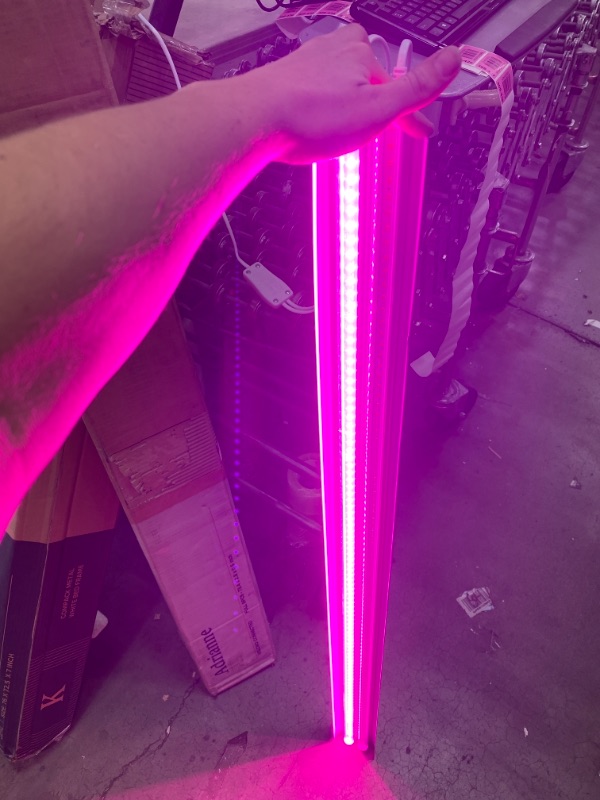 Photo 2 of Monios-L Grow Light, LED Plant Light for Indoor Plants, Full Spectrum, T5 4FT 60W Dual Growing Strips with Hanging System, Individual ON/Off Switch for Seed Starting/Hydroponic/Veg
AS IS USED, MINOR DAMAGE, PARTIALLY WORKS, PLEASE SEE PHOTOS 