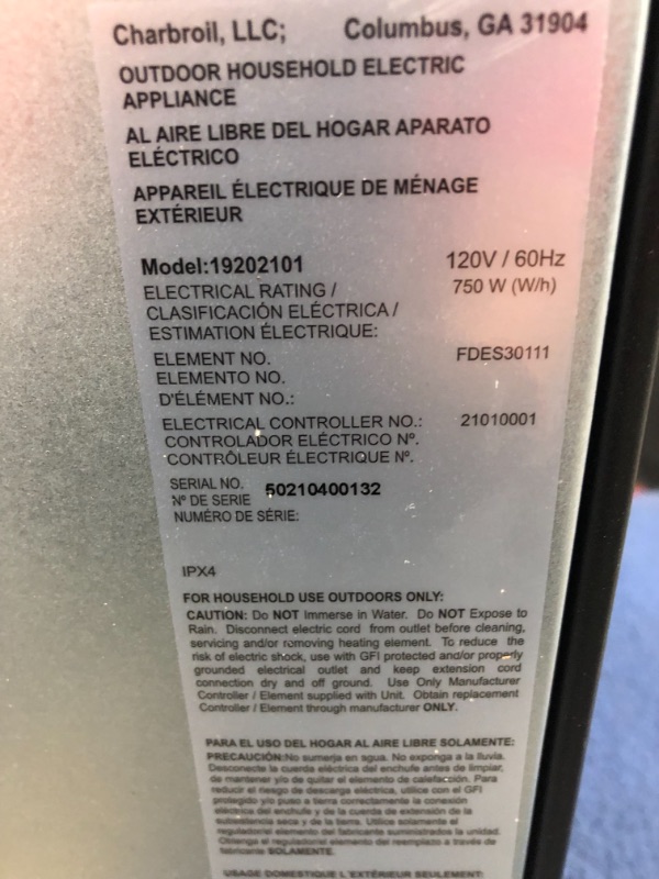 Photo 8 of *USED*
*MISSING piece to hold on door, SEE last picture* 
Char-Broil 19202101 Deluxe Black Digital Electric Smoker, Large, 725 Square Inch, 32.5 x 18.1 x 16.5 inches

