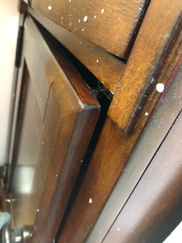 Photo 1 of *SEE last pictures for damage*
Signature Design by Ashley Laflorn Traditional Chair Side End Table with 2 USB Ports & Outlets, Medium Brown
