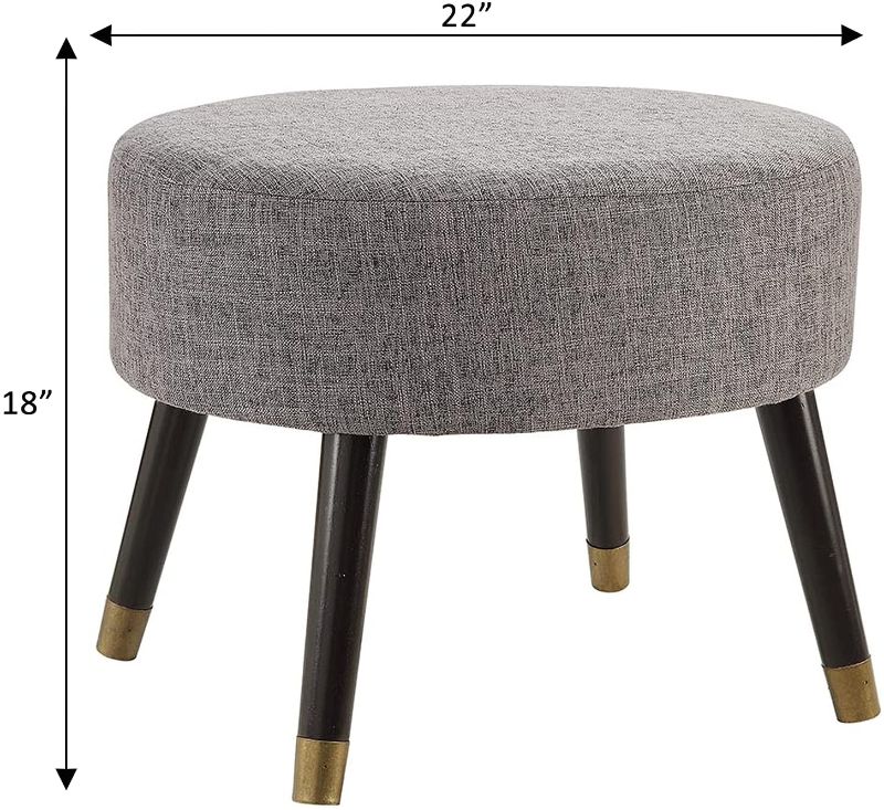 Photo 1 of *USED*
Convenience Concepts Designs4Comfort Mid Century Ottoman Stool, Gray Fabric
