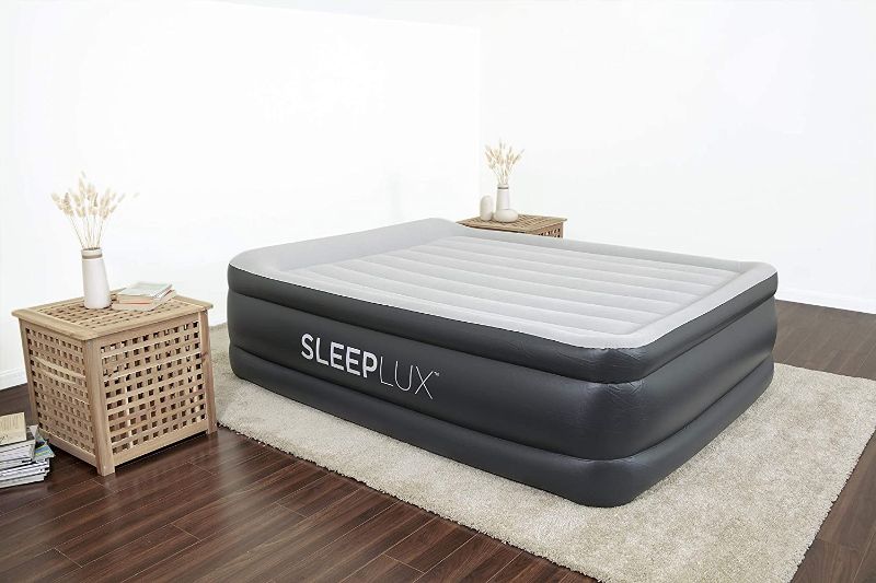 Photo 1 of *USED*
SleepLux Durable Inflatable Air Mattress with Built-in Pump, Pillow and USB Charger, 22" Tall QUEEN
