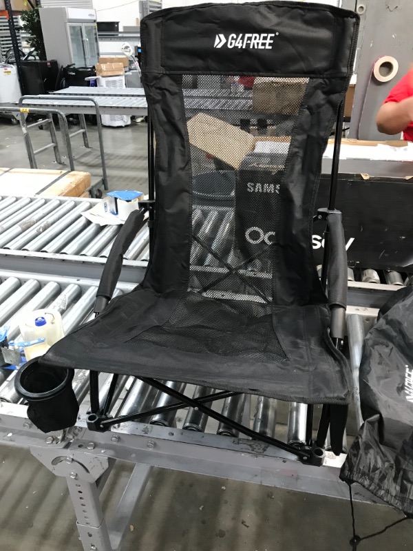 Photo 2 of *USED*
G4Free Upgraded Low Sling Beach Chair Concert Folding Chairs, Low and High Mesh Back Two Versions Heavy Duty 300lbs Outdoor Camping BBQ Beach Travel Picnic Festival, Seat Back Height: 33.5 Inches
