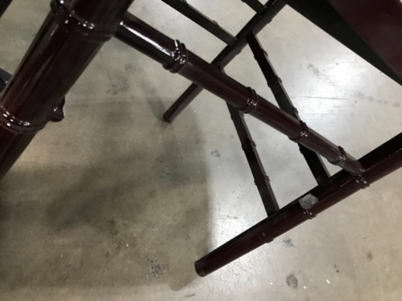Photo 3 of *SEE last pictures for damage*
Flash Furniture 2 Pack HERCULES PREMIUM Series Mahogany Resin Stacking Chiavari Chair
