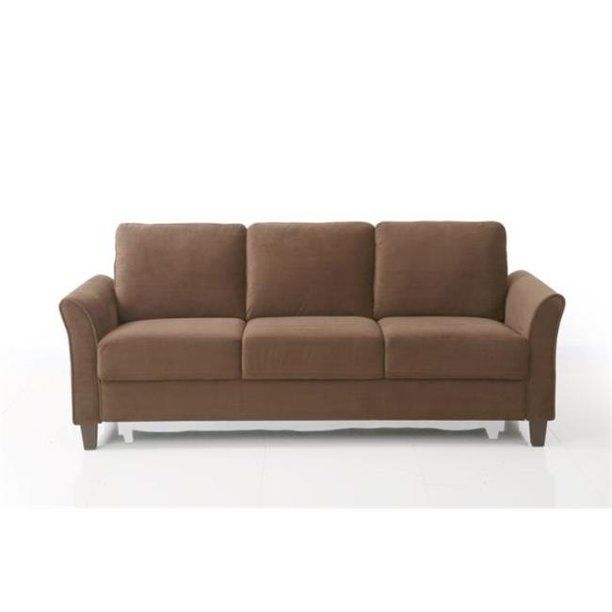 Photo 4 of **HARDWARE INCOMPLETE**, ACTUAL COLOR IS GREY**
Lifestyle Solutions CCWENKS3M26CFVA Westin Curved Arm Sofa, Coffee
