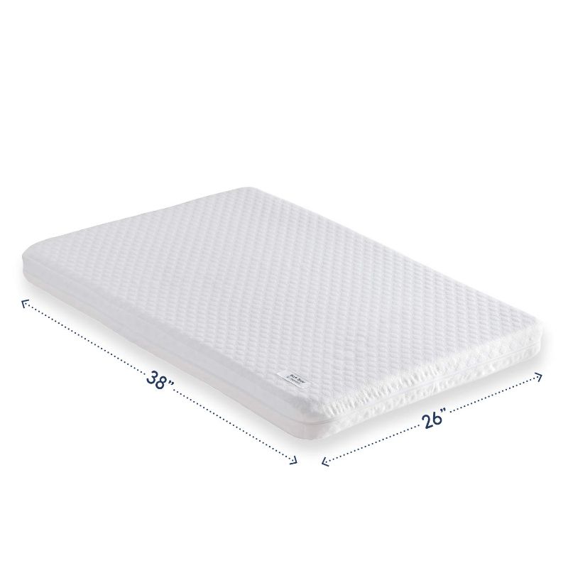 Photo 1 of *ITEM WAS PREVIOUSLY OPENED*
hiccapop [Replacement Cover ONLY] for The hiccapop Pack and Play Mattress (38" x 26" x3.25") - Ultra-Soft Jacquard Fabric - Waterproof, Stain Resistant, Machine Washable
