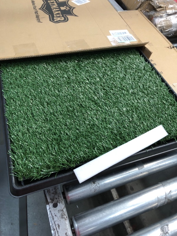 Photo 2 of Artificial Grass Puppy Pad for Dogs and Small Pets – Portable Training Pad with Tray – Dog Housebreaking Supplies by PETMAKER MEDIUM SIZE