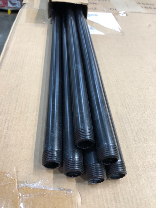 Photo 2 of GeilSpace 6 Pack 1/2" × 36" Pre-Cut Black Metal Pipe