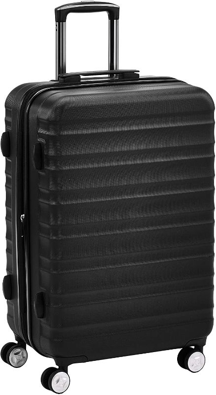 Photo 3 of Amazon Basics Luggage, Hardside Spinner Travel Suitcase with Wheels - 20-Inch, Black
