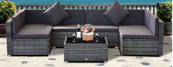 Photo 1 of ***PARTS ONLY*** Siara 7-piece Rattan Wicker Sectional Patio Set by Havenside Home
STOCK PHOTO IS SIMILAR 

