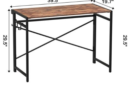 Photo 1 of Knowlife Small Folding Computer Desk No Assembly Required Writing Study Desk, 44” Collapsible Workstation