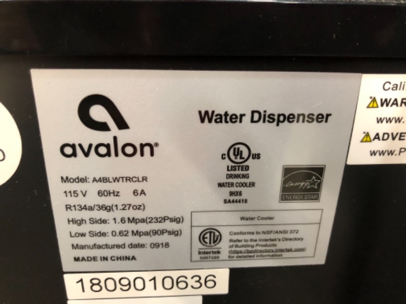 Photo 3 of avalon bottom loading water cooler water dispenser 3 temperature settings hot, cold & cool water, durable stainless steel cabinet, bottom loading ul/energy star approved