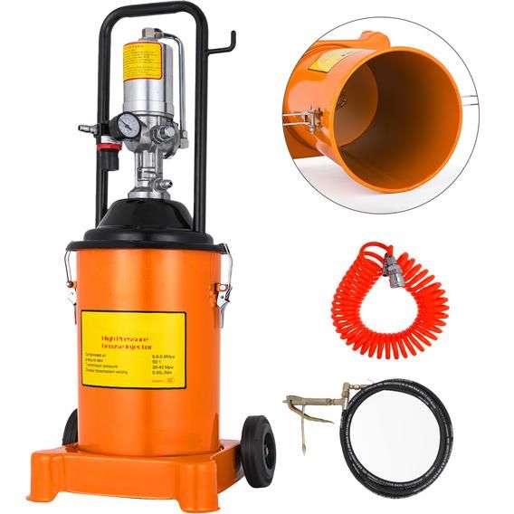 Photo 1 of 3 Gallon Grease Pump Air Pneumatic 12l High-pressure 13ft Grease Hose Tool Pail
