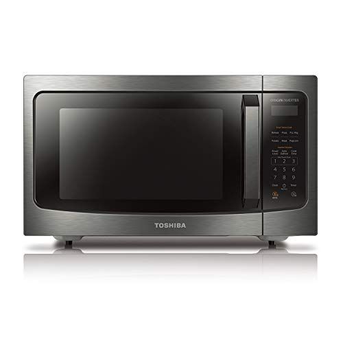 Photo 1 of Toshiba ML-EM45PIT(BS) Microwave Oven with Inverter Technology, LCD Display and Smart Sensor, 1.6 Cu.ft, Black Stainless Steel...***PARTS ONLY***, **DAMAGED**


