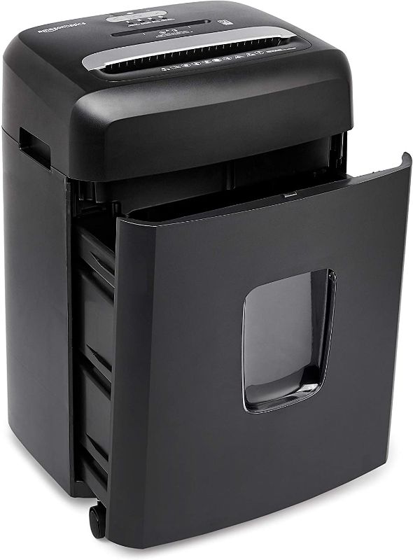 Photo 1 of Amazon Basics C218-DUS Paper Card CD Shredder Black 120 Volt 14L x 10H x 20W In