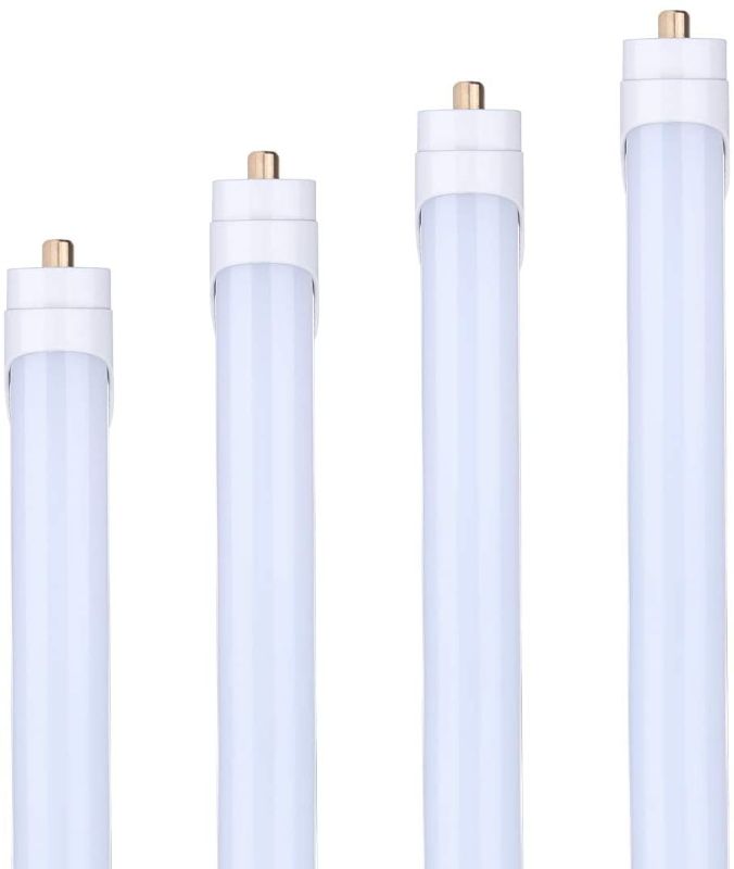 Photo 1 of  8FT LED Tube Light 45W, T8 8FT LED Bulbs 5000K Daylight White with FA8 Base, Replacement for Fluorescent Fixtures, Frosted Cover for Warehouse Workshop Mall Shop Garage(4 Pack)
