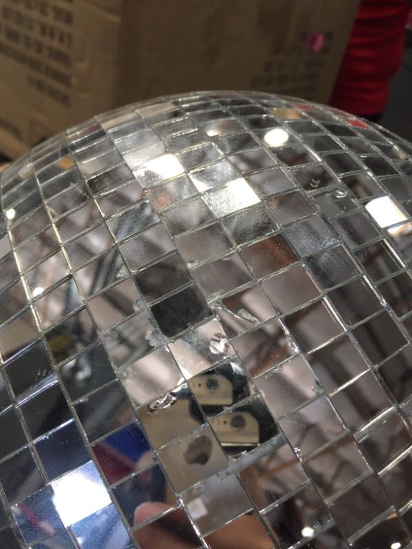 Photo 3 of 12 Inch Mirror Ball Hanging Disco Lighting Ball for DJ Club Stage Bar Party Wedding Holiday Decoration