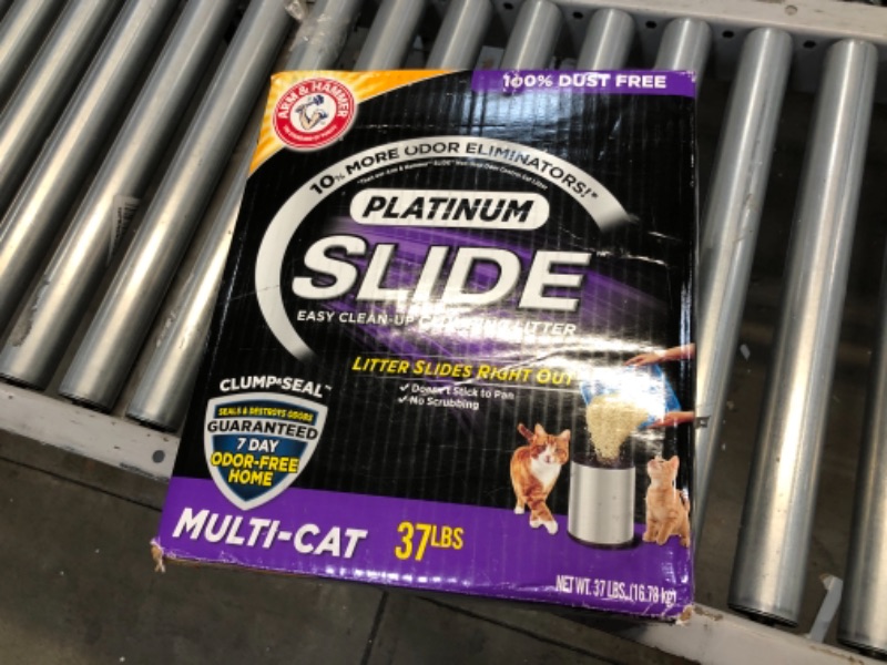 Photo 2 of Arm & Hammer Litter Platinum Slide Multi-Cat Cat Litter, 37-lb box