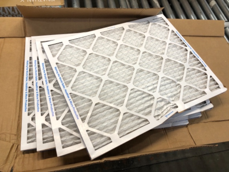 Photo 2 of Aerostar 20x25x1 MERV 11 Pleated Air Filter, AC Furnace Air Filter, 4 Pack (Actual Size: 19 3/4"x24 3/4"x3/4")
