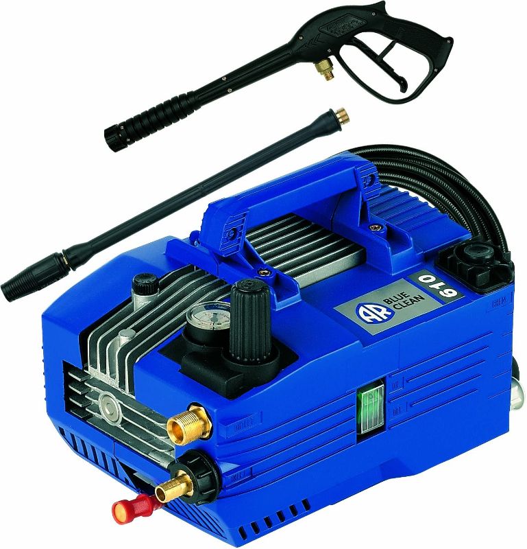 Photo 1 of *SEE last picture for damage*
AR Blue Clean, AR610, Electric Hand Carry Pressure Washer, 1350 PSI, 1.9 GPM, Industrial Grade, Adjustable pressure gauge
