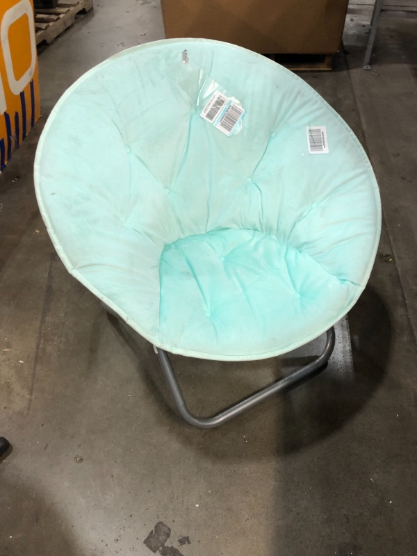 Photo 2 of *USED*
Urban Shop Micromink Saucer Chair, Light Blue Mint, 29.5"H x 32"W x 27"D