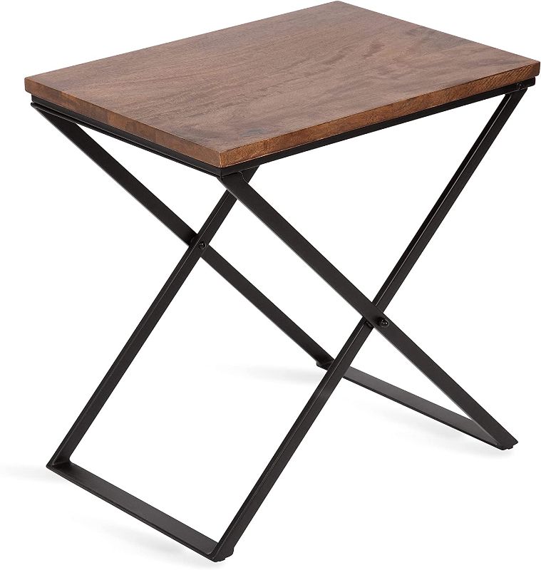 Photo 1 of *previously opened*
Kate and Laurel Laraway Folding Side Table, 20 x 14 x 20, Natural/Black
