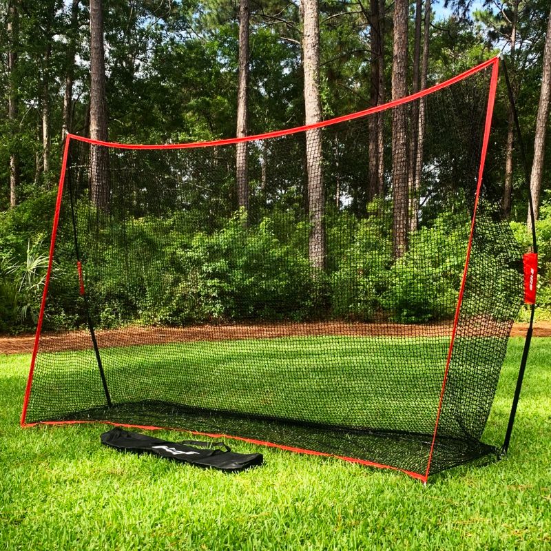 Photo 1 of *seems that package has water damage* 
Hit Run Steal Heavy Duty Golf Net 10 x 7 Indoor Outdoor Portable Practice at Home Driving Range Golf Hitting Net with Carry Bag

