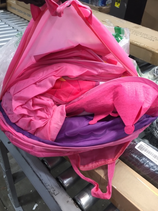 Photo 2 of *USED*
*zipper is broken on carrying bag*
JOYIN Girls Unicorn Princess Pink Castle Play Tent with Pop Up Play Tent, Tunnel and Playhouse with Ball Pit Kids Indoor Outdoor Play Tent Set
