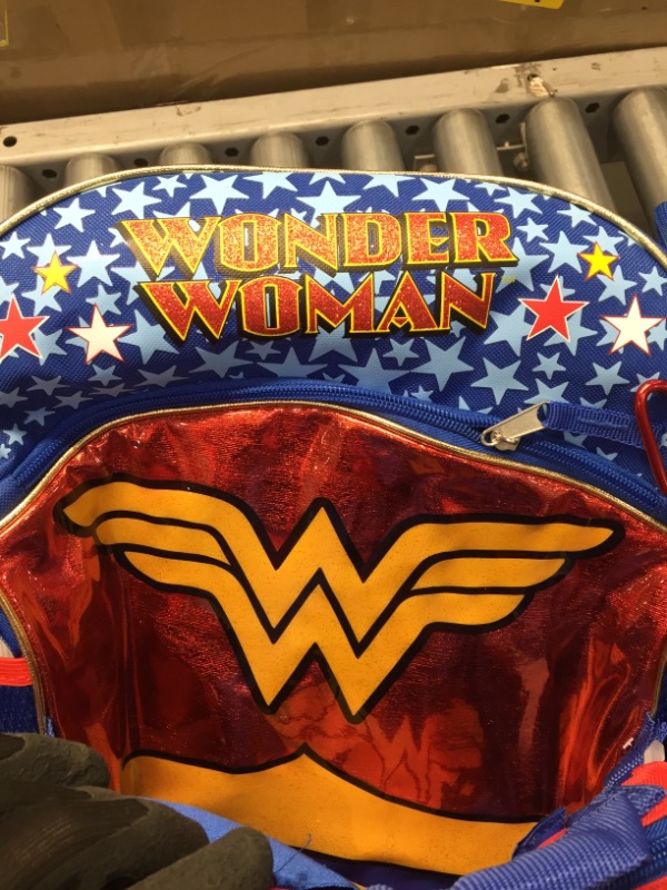 Photo 2 of *SEE last picture for damage*
Youth Wonder Woman 5 PC Backpack
