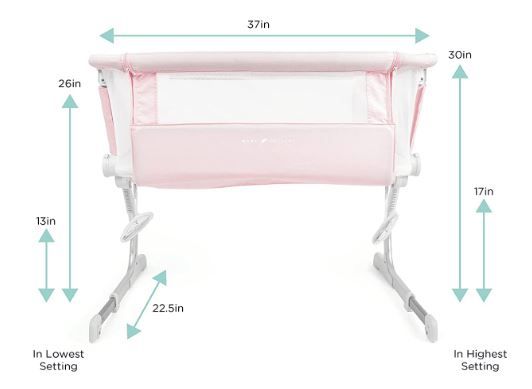 Photo 1 of Baby Delight Beside Me Dreamer Bassinet & Bedside Sleeper - Peony Pink