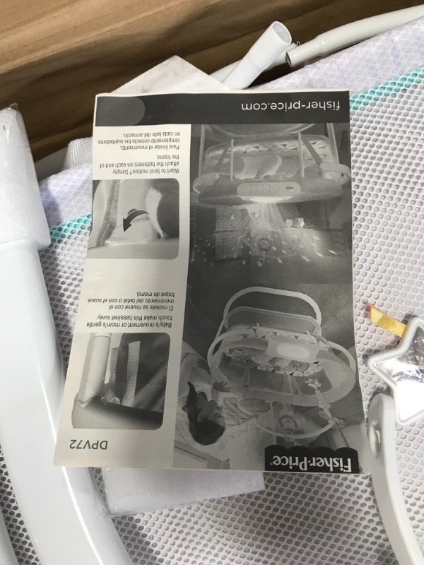Photo 1 of Fisher-Price Soothing Motions Bassinet Windmill, Baby Cradle with sway Motion, Light Projection, Overhead Mobile, Vibrations and Music
