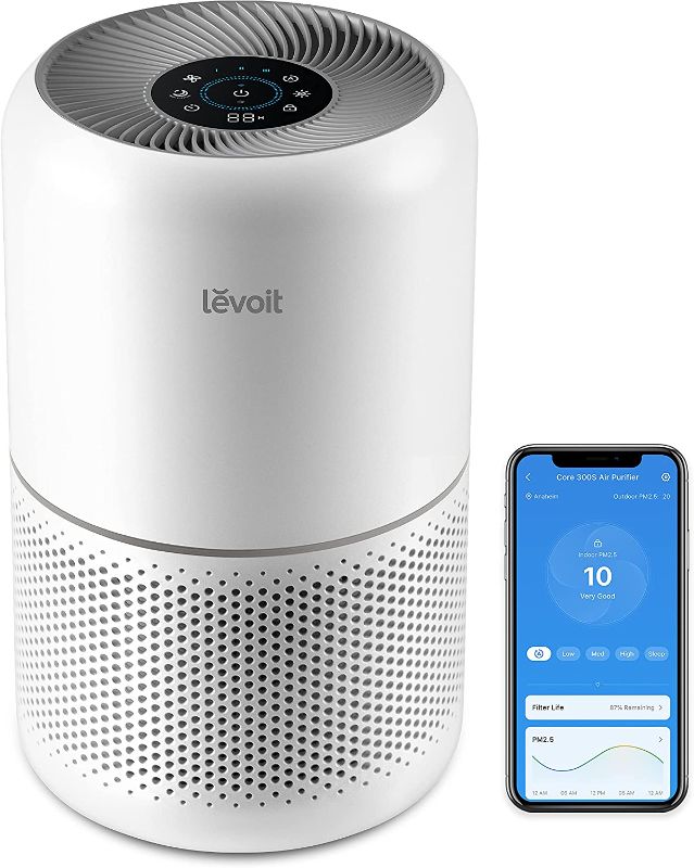 Photo 1 of LEVOIT Air Purifier for Home Bedroom, H13 True HEPA Filter for Dust, Allergies, Pets, Smoke, Smart Wifi, Alexa, Google Control, Air Cleaners for Large Room Office, Core 300S, Quiet Auto Mode, 22dB TESTED AND FUNCTIONS