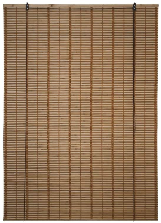 Photo 1 of ALEKO BBL46X64BR Light Brown Bamboo Roman Wooden Indoor Roll Up Window Blinds Light Filtering Shades Privacy Drape 46 X 64 Inches