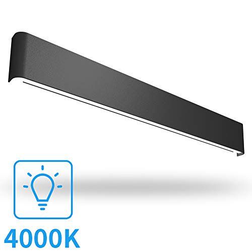 Photo 1 of Aipsun 35W/43.3 inch Black LED Vanity Light Modern Black Vanity Light Fixtures LED Black Bathroom Wall Light Up and Down Bathroom Lighting Fixtures Natural White 4000K