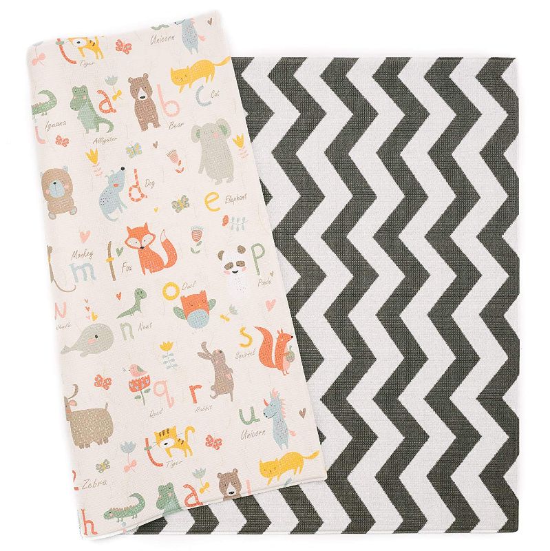 Photo 1 of Baby Care Play Mat - Haute Collection (Large, Zig Zag - Black) - Play Mat for Infants – Non-Toxic Baby Rug – Cushioned Baby Mat Waterproof Playmat – Reversible Double-Sided Kindergarten Mat