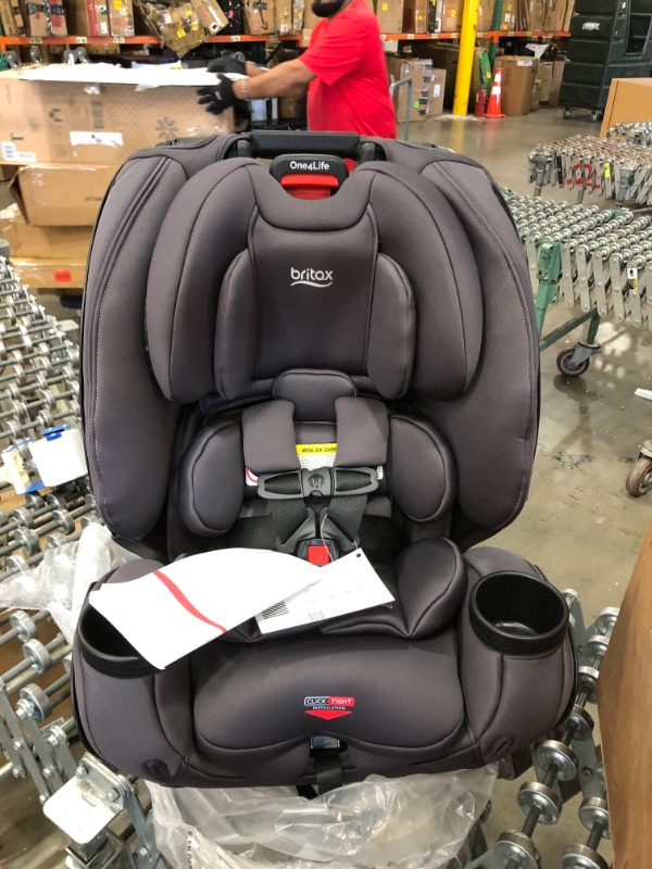 Photo 2 of Britax One4Life ClickTight All-In-One Car Seat – 10 Years of Use – Infant, Convertible, Booster – 5 to 120 Pounds, Cool Flow Moisture Wicking Fabric, Cool N Dry Charcoal