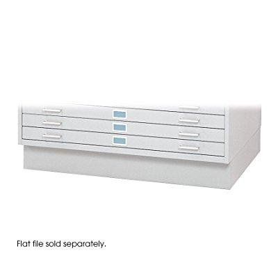 Photo 1 of Safco Products 4997WHR Flat File Closed Base for 5-Drawer 4996WHR Flat File, sold separately, White