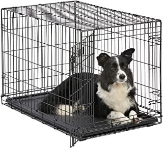 Photo 1 of AmazonBasics Single Door Folding Metal Cage Crate For Dog or Puppy - 36 x 23 x 25 Inches