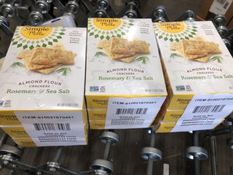 Photo 1 of 3packs of 3 Simple Mills, Snacks Variety Pack exp 7/27/2021