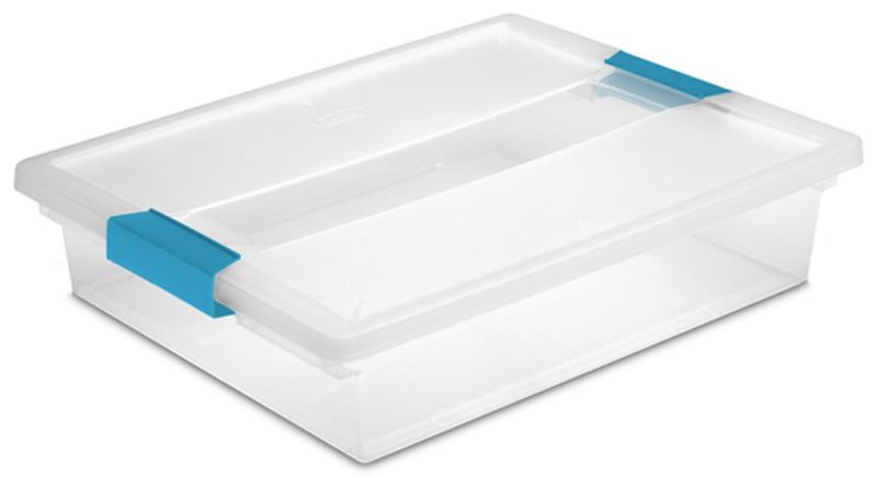 Photo 1 of 6 Sterilite Large Clip Storage Box-14"X11"X3.25" Clear