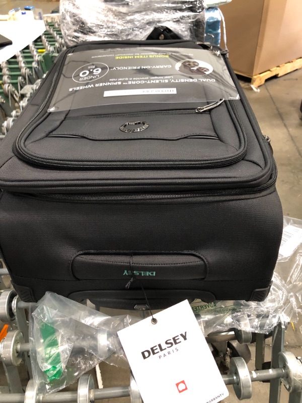 Photo 8 of DELSEY Paris Hyperglide Softside Expandable Luggage with Spinner Wheels, Black, Carry-on 21 Inch
NOT BOXED!