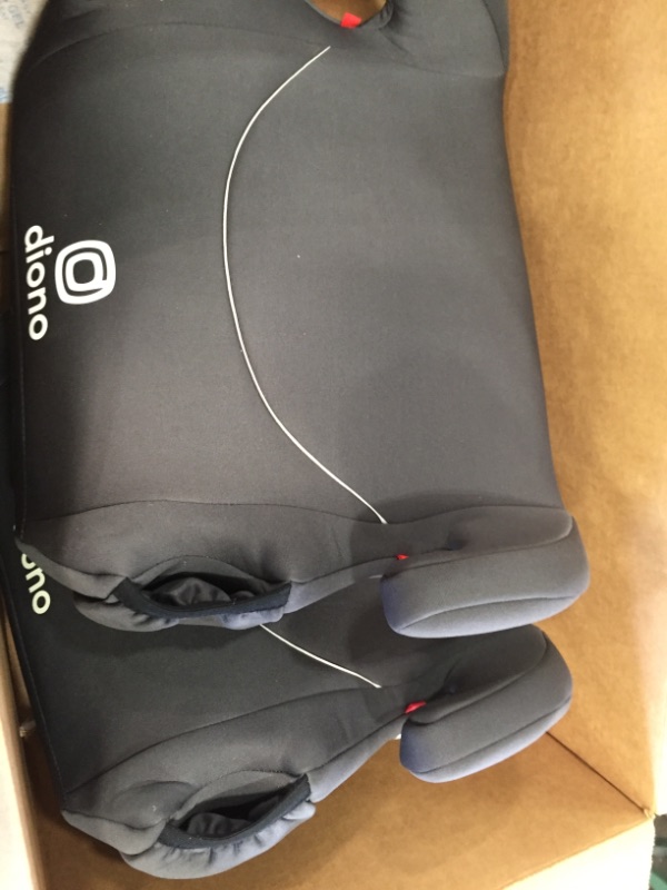 Photo 2 of Diono Solana, Pack of 2 Backless Booster Car Seats, Lightweight, Machine Washable Covers, 2 Cup Holders, Charcoal
