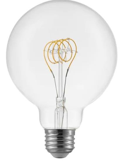 Photo 1 of 40-Watt Equivalent G30 Dimmable Horizontal Filament LED Vintage Edison Light Bulb Daylight 5000K (1-Pack) - 4 ct