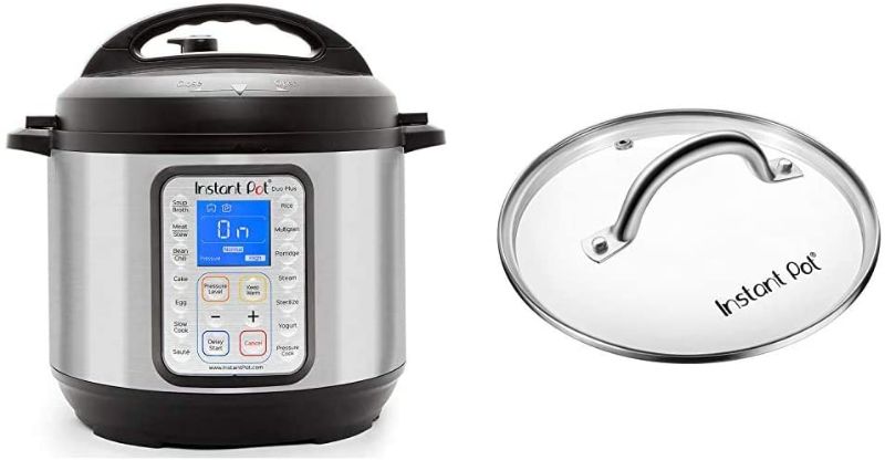 Photo 1 of 
Instant Pot Duo Plus 9-in-1 Electric Pressure Cooker, Sterilizer, Slow Cooker, Rice Cooker, Steamer, saute, 6 Quart, 15 One-Touch Programs & Tempered Glass Lid, 9 in. (23 cm), 6 Quart, Clear
