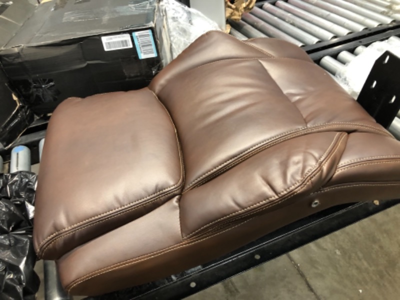 Photo 4 of La-Z-Boy Delano Big & Tall Executive Office Chair | High Back Ergonomic Lumbar Support, Bonded Leather, Brown | 45833 model
**LOOSE MISSING HARDWARE, USED**