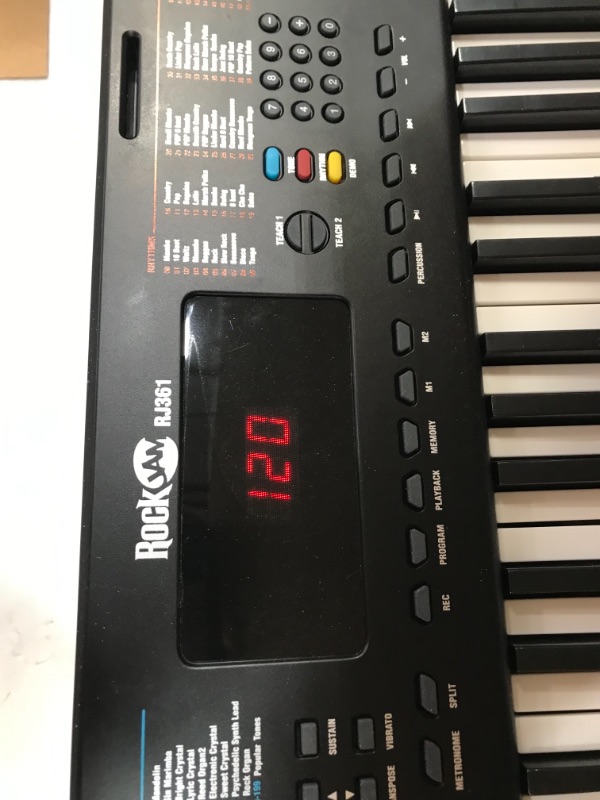 Photo 4 of RockJam 61 Portable Electronic Keyboard with Key Note Stickers, Power Supply and Simply Piano App Content, Compact (RJ361)
