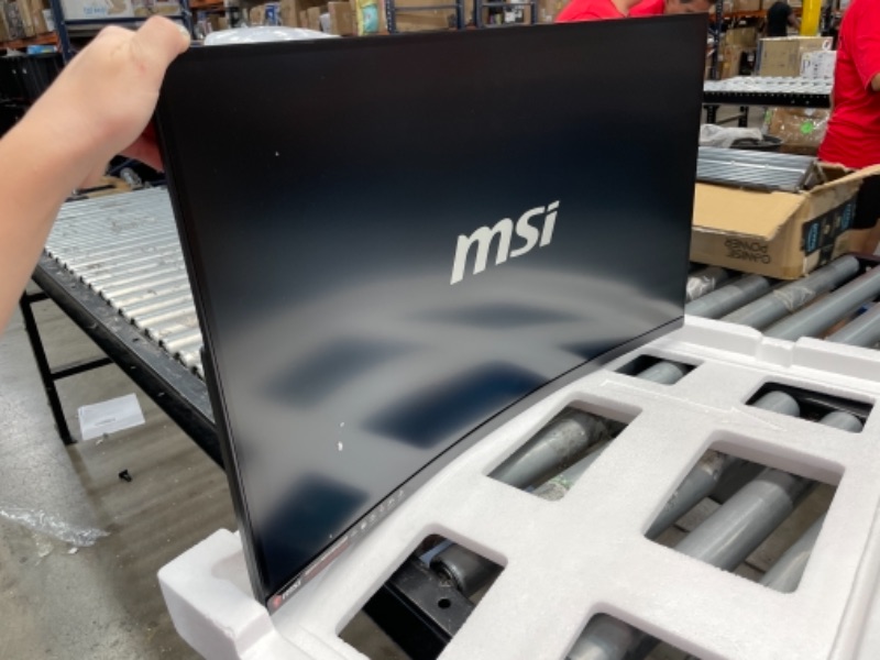 Photo 2 of MSI Optix 31.5" 16:9 QHD RGB LED Non-Glare Super Narrow Bezel 1ms 2560 x 1440 144Hz Refresh Rate Free Sync Height Adjustable Curved Gaming Monitor, Black
