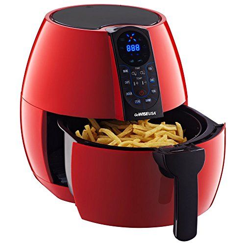 Photo 1 of 3.7 Qt. Red Air Fryer with 8-Cook Presets